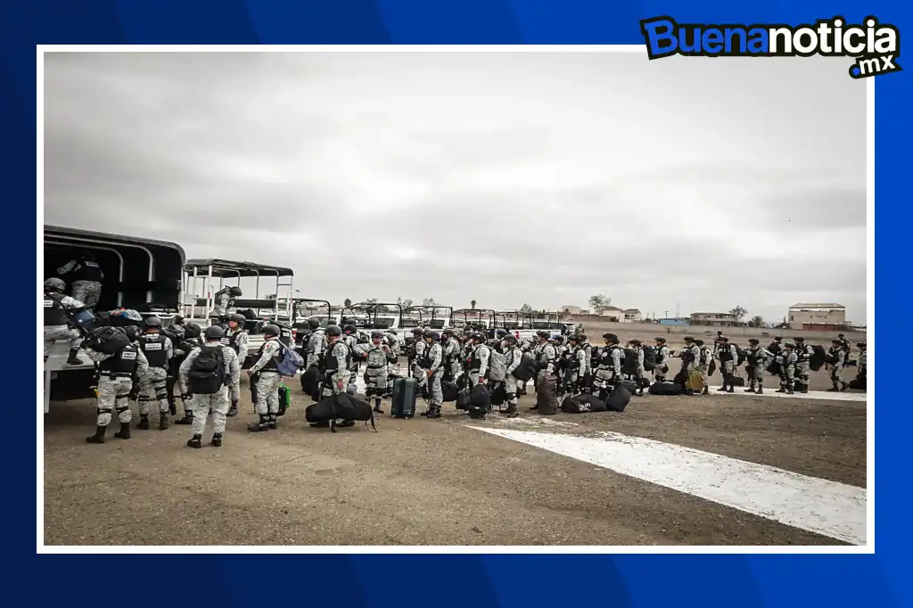 El Gobierno de México comenzó el despliegue de 10 mil elementos de la Guardia Nacional por el acuerdo hecho entre Claudia Sheinbaum y Donald Trump.