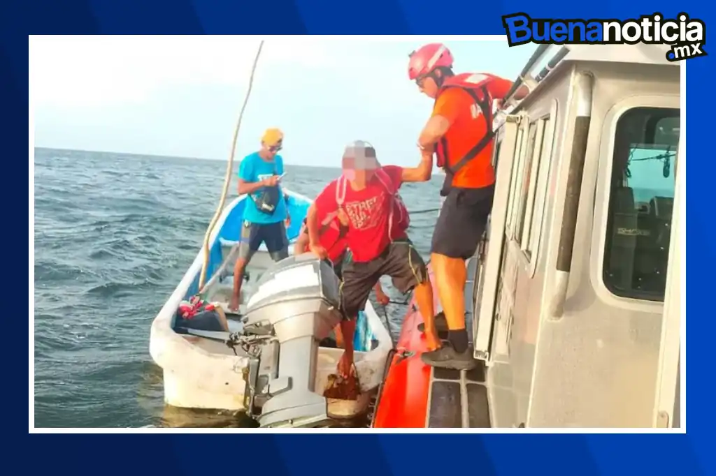 Ocho pescadores que realizaban actividades de pesca en las inmediaciones de Isla Arena, en Calkiní, Campeche, fueron rescatados por elementos de la Secretaría de Marina tras quedar varados debido a una falla en el motor de su embarcación.