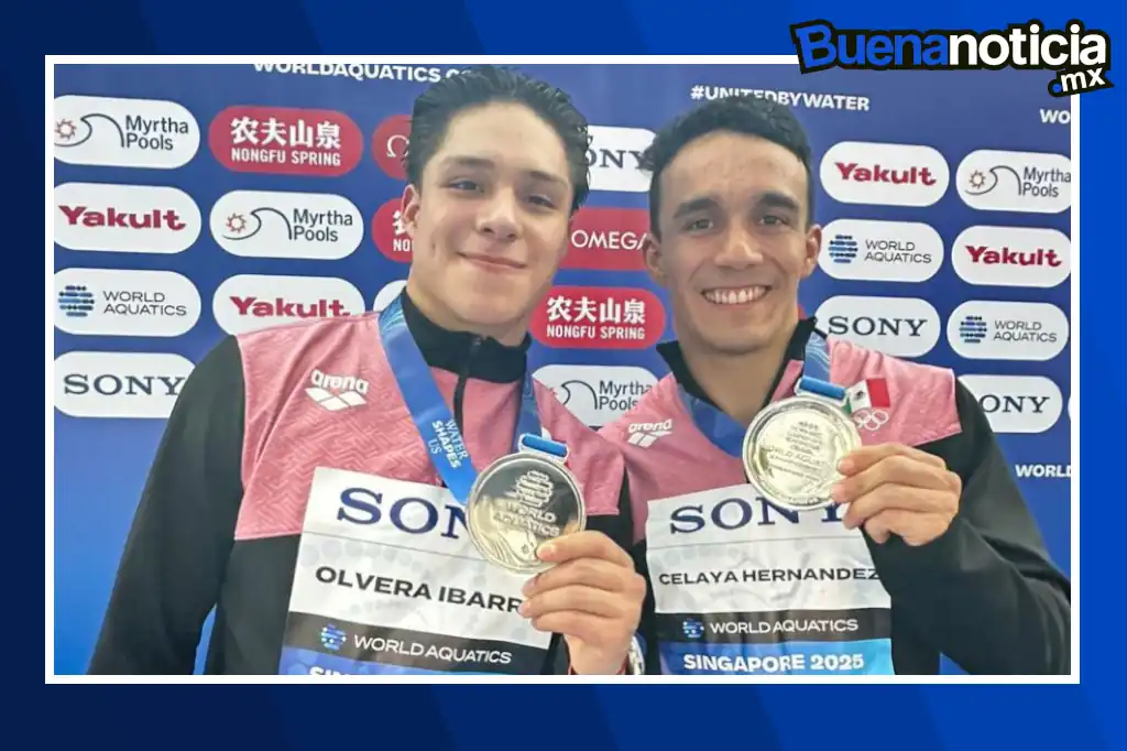 Osmar Olvera continúa consolidándose como uno de los referentes del clavado mexicano al conquistar su tercera medalla de plata en el Campeonato Mundial de Deportes Acuáticos Singapur 2025.