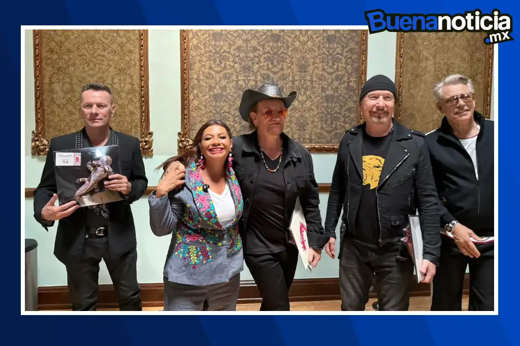 Buena noticia: Clara Brugada invita a U2 a tocar en el Zócalo tras su visita sorpresa al Centro Histórico