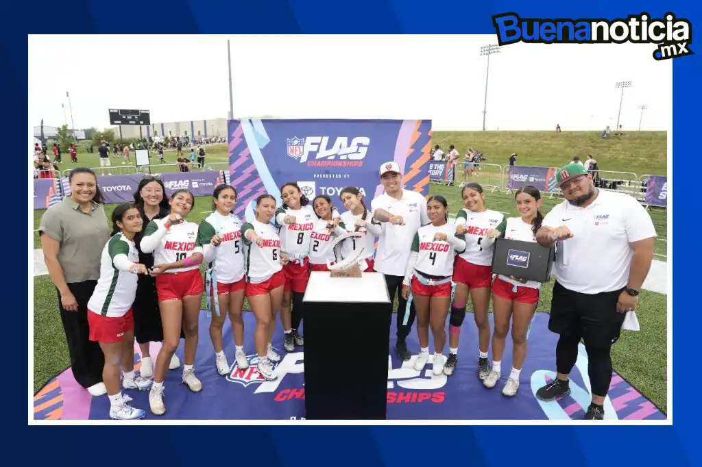 Buena noticia: México conquista el título femenil Sub 15 en el NFL Flag Championships 2026